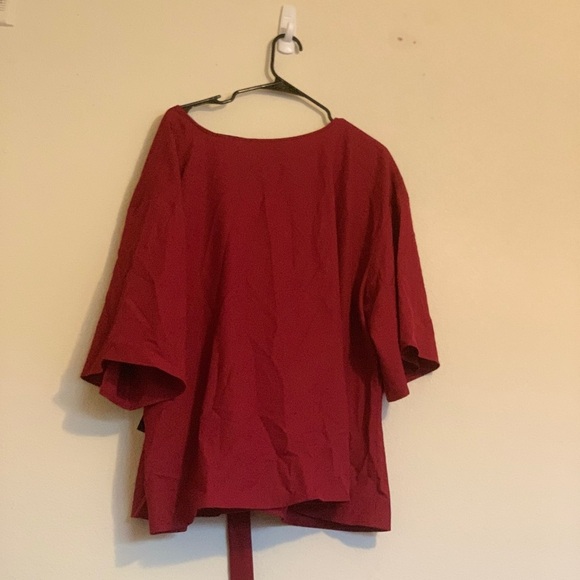 Eloquii tunic style blouse. Burgundy.Size 24 NWT - Picture 5 of 10